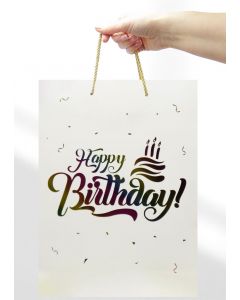 KESA UKRASNA XL 30x41.5x12 OP1724 HAPPY BIRTHDAY HOLOGRAM WY